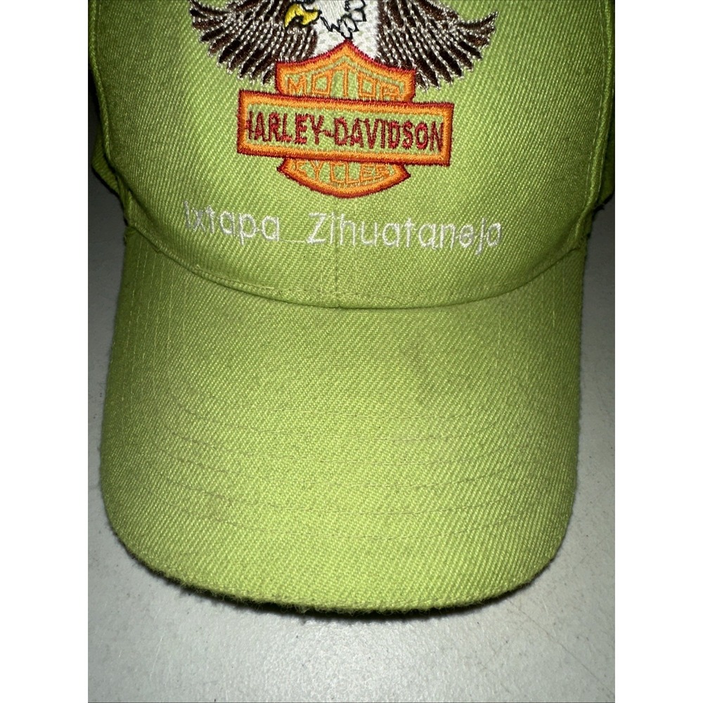 Harley Davidson Motorcycle Ixtapa Orange Gold Cap HD Eagle Emblem Hat Biker READ - Picture 4 of 13